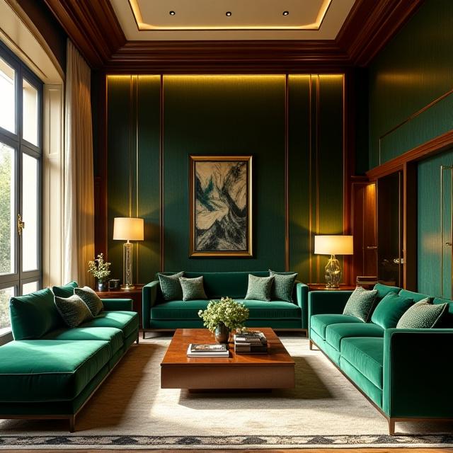 Art Deco Inspired Living Room
